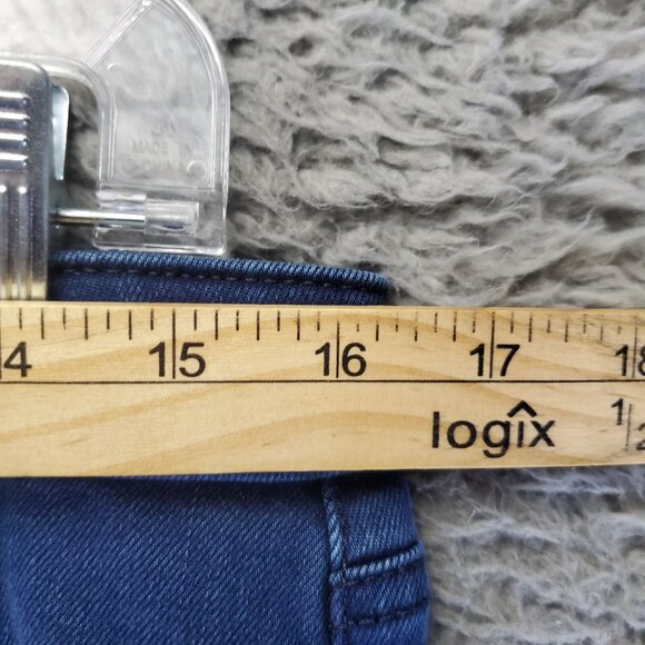 NYDJ Jeans Womens 10 Blue Bridgewater Wide Leg Stretch Denim Cropped - Picture 7 of 14